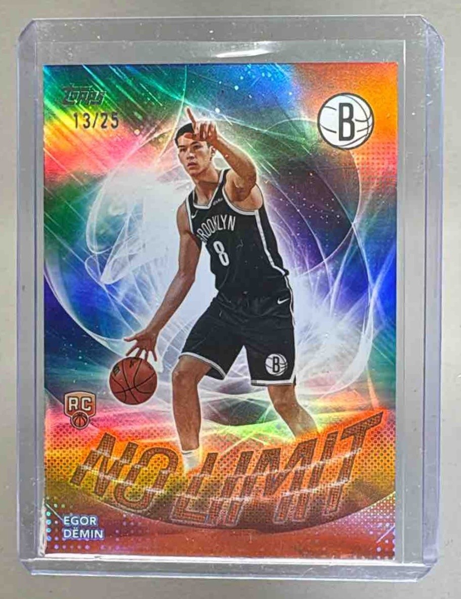 Egor Demin 2025 Topps #NL-8 Orange Rainbow No Limit Rookie RC /25