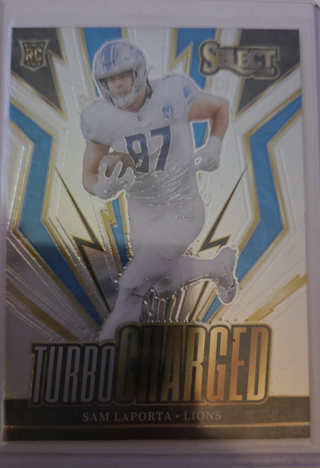 2023 Panini Select - Turbocharged Sam LaPorta #TUR-SLA Silver Prizm (RC)