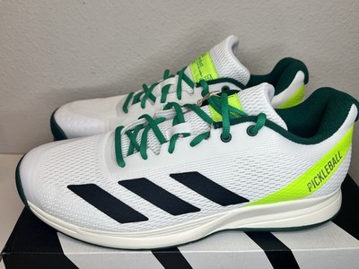 Adidas CourtFlash Pickleball Shoes White Green JQ0695 Men's Size 10.5