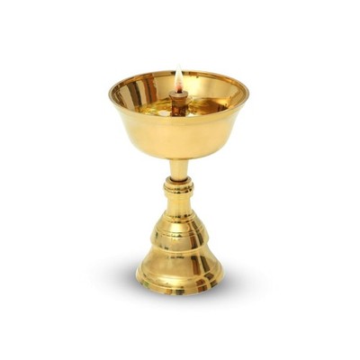 Brass Akhand Narayan Diya Puja Oil Lamp Traditional Item for Temple Home Office