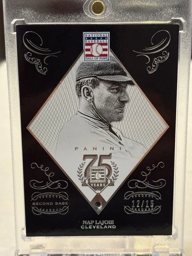 Nap Lajoie 2014 Panini Hall of Fame 75th Anniversary Sapphire Gem SSP /15 💎