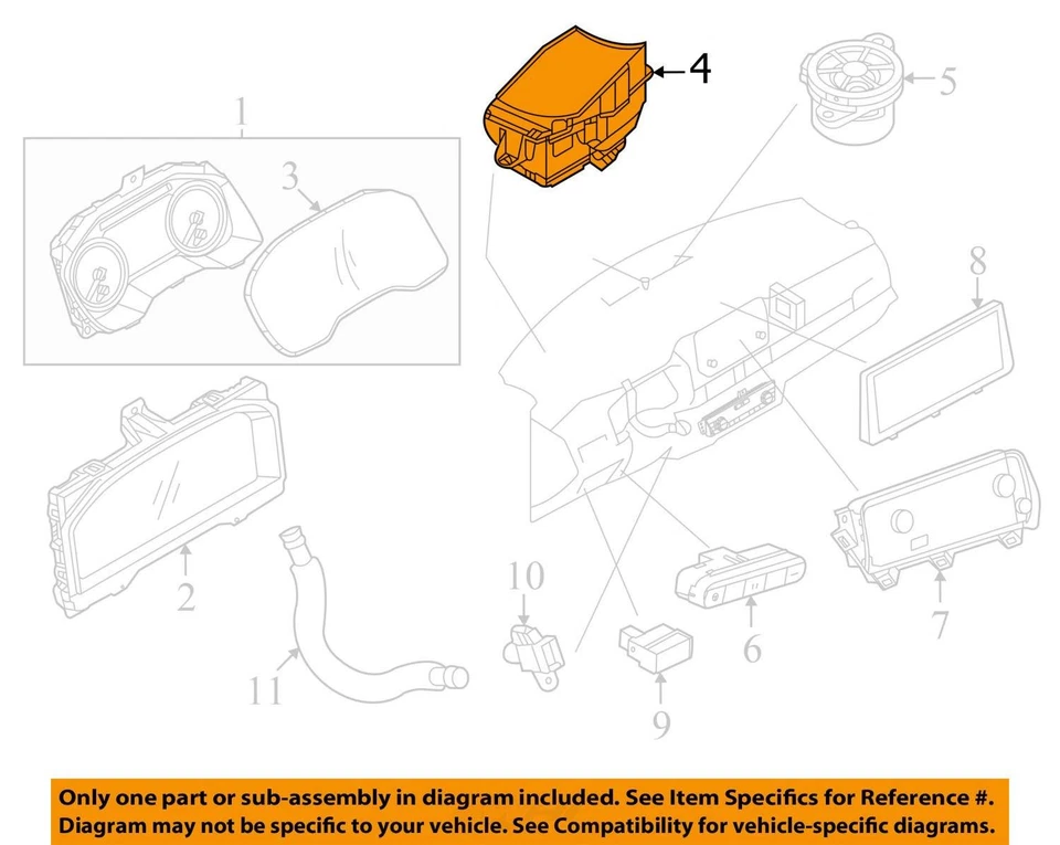 Fits 2022 - 2024 INFINITI QX60 Dash Head Up Display 249416SA1A OEM TESTED - Image 4 of 4