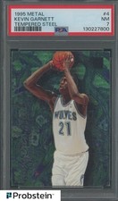 1995-96 Metal Tempered Steel #4 Kevin Garnett Timberwolves RC Rookie HOF PSA 7