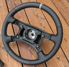 NEU LEDERLENKRAD AUDI 80 90 S2 B4 1991-1996 GRAU GESTREIFT