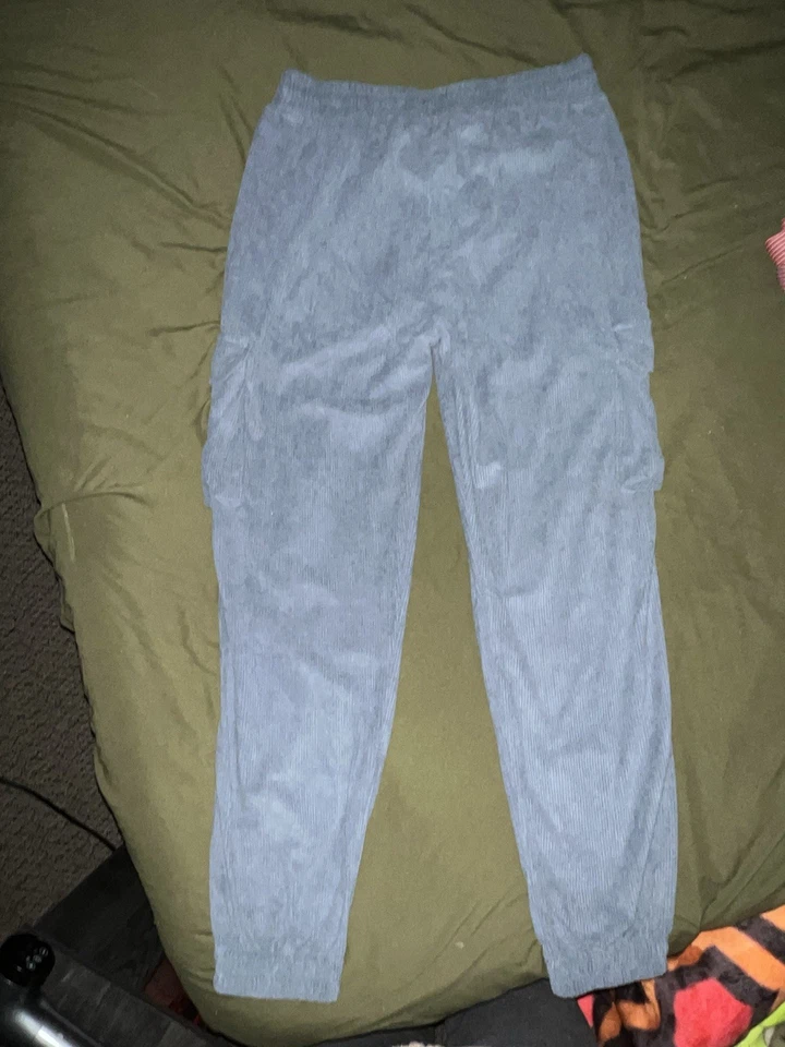 Men’s Blue Corduroy Sweatpants  - Image 4 of 4