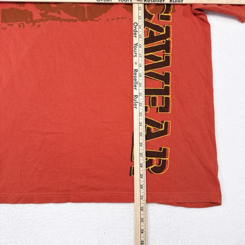 Rocawear Shirt Mens Size 2XL Orange Spellout Big Graphic Streetwear Embroidered - Picture 8 of 8