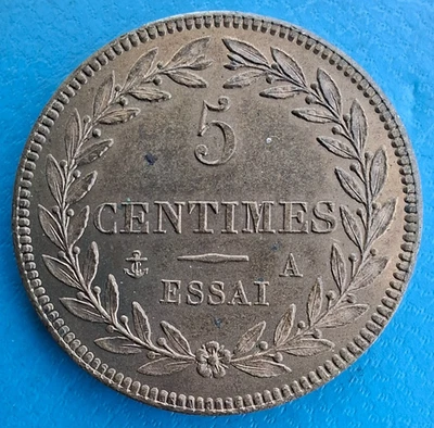 Charles X , ESSAI 5 centimes (1824) - Photo 1/4