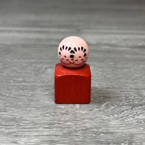 Vintage Fisher Price Little People Error Figure Face Printed Twice Red Freckles