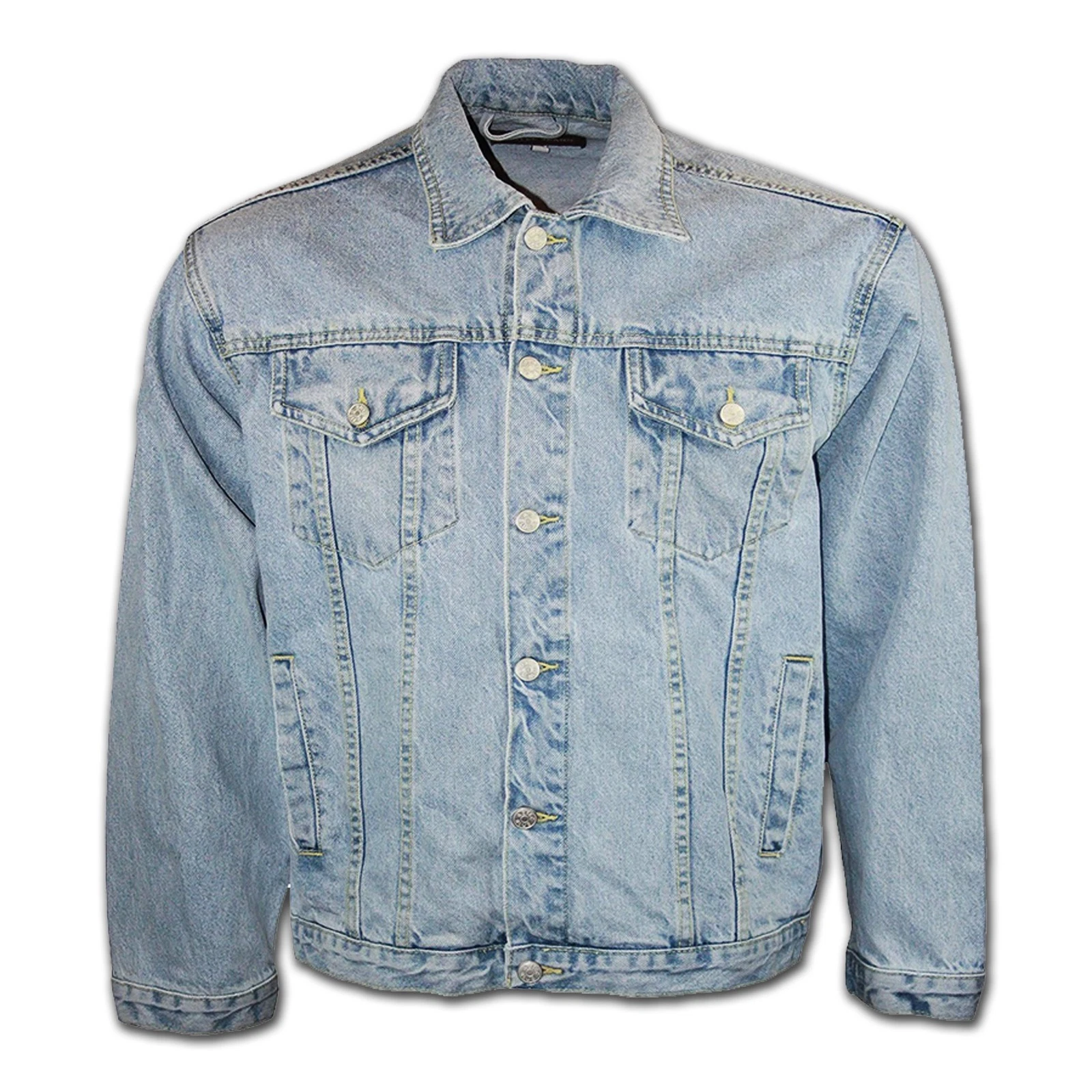 Aztec Denim Jacket for Men–Casual Jeans in Black, Stonewash & Lightwash (S–4XL)