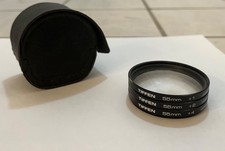 Tiffen 55mm Close-Up Lens Filter Set 1 2 4 Diopter Macro with Case Japan
