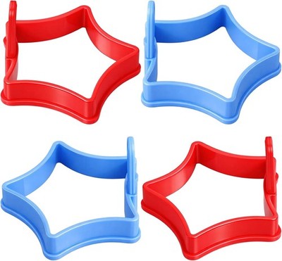 4 Pcs 250th Independence Day Star Shaped Egg Ring Molds Silicone Nonstick Fried