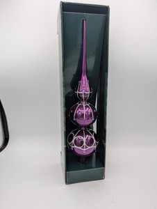 Waterford Timeless Memories Glass Tree Topper Purple 13” W Box