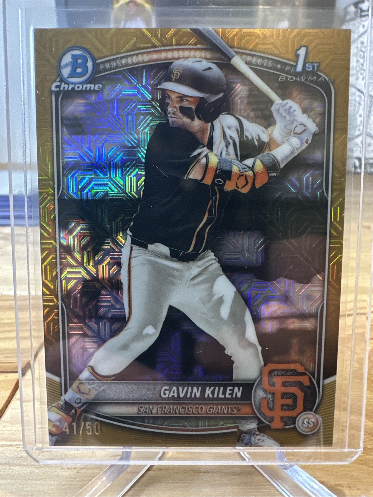 2025 Bowman Draft ⚾️ Gavin Kilen 1st Mojo Gold Refractor 41/50 #BDC-40 Giants