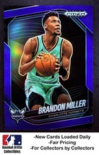 2024-25 Panini Prizm Black #81 Brandon Miller Blue #/199 Charlotte Hornets
