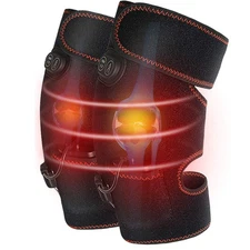 Electric Heated Vibration Knee Massager Joint Brace Therapy Shoulder Pain Relief