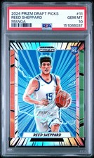 2024 PANINI PRIZM DRAFT PICKS MANGA 11 - REED SHEPPARD - PSA 10