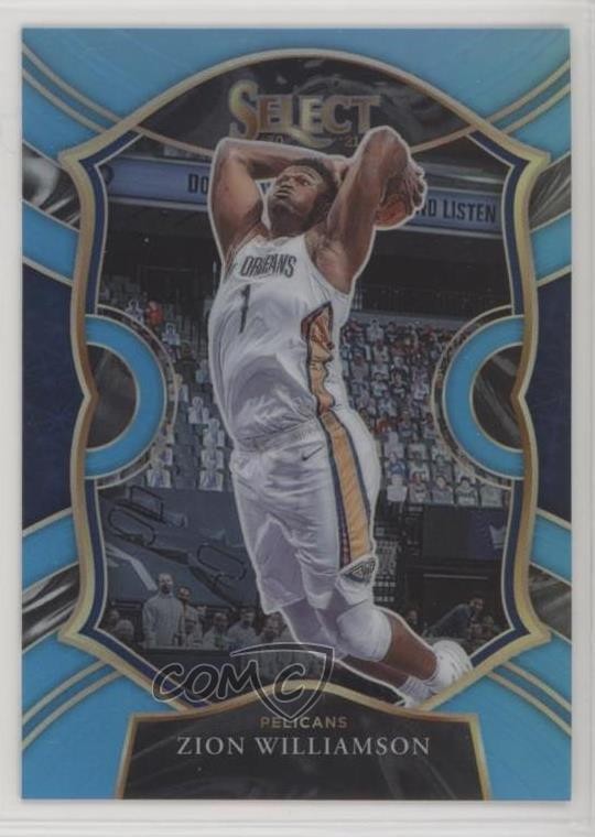 2020-21 Panini Select Concourse Light Blue Prizm /299 Zion Williamson #1 hs9