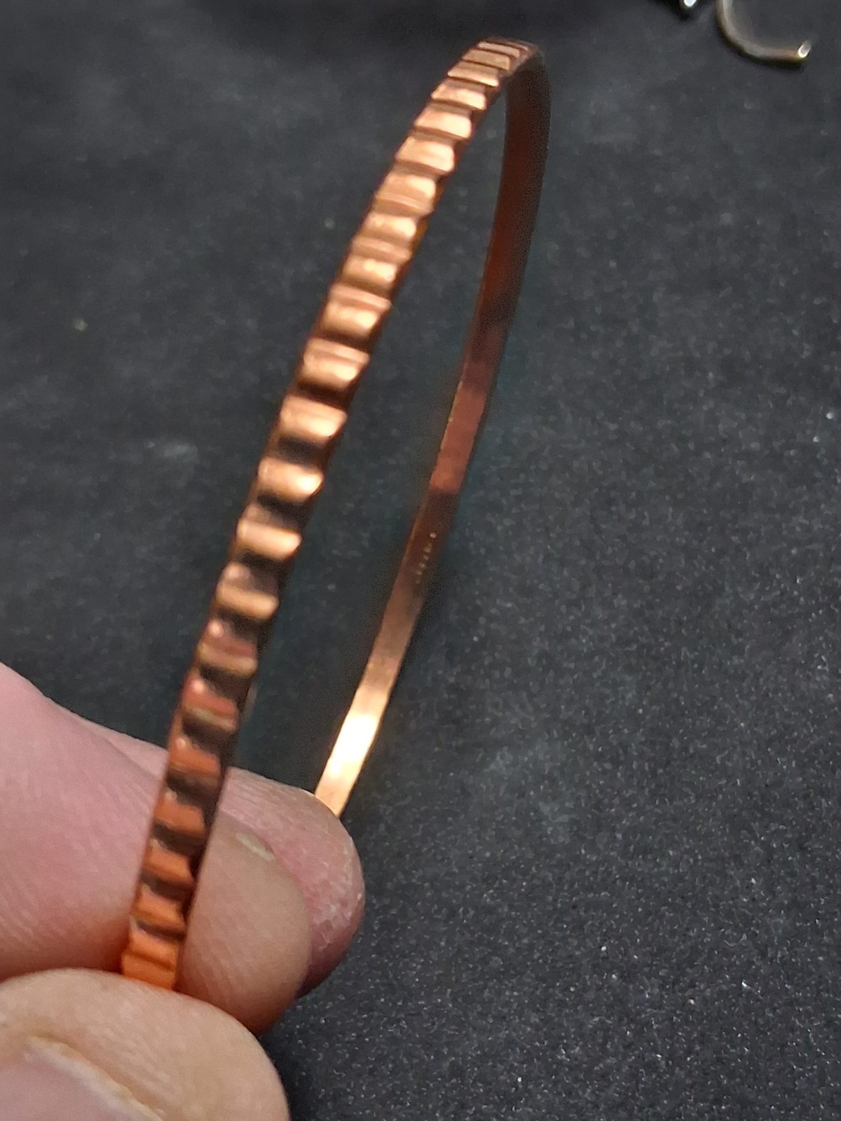 3 Solid Copper Bangle Bracelets Gently Worn Beaut… - image 7