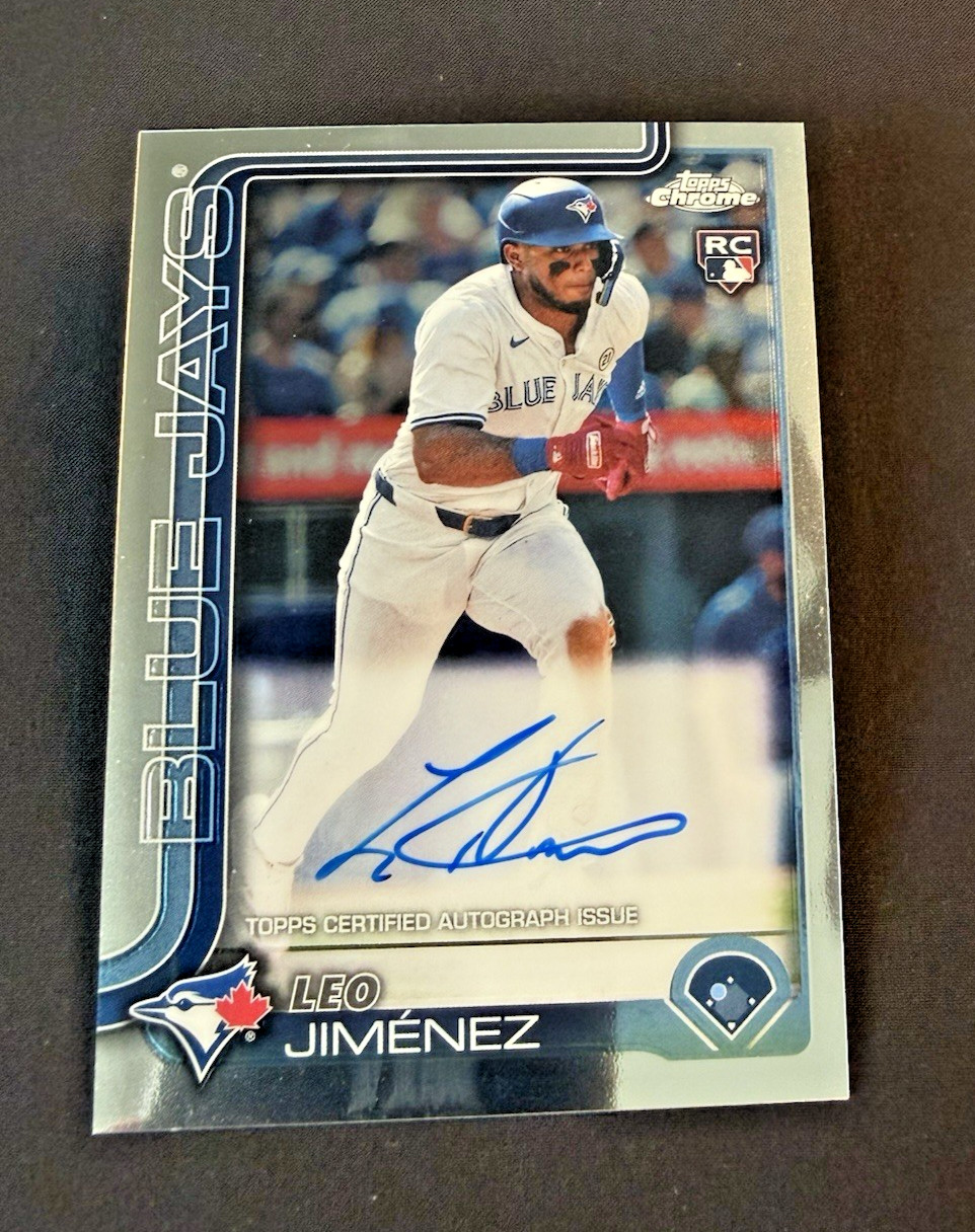 2025 Topps Chrome Blue Jays Rookie Autographs Leo Jimenez #RA-LJI (RC)