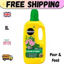 Miracle-Gro Pour Quality And Feed Liquid Plant Food  Free Postage 1L UK 5.30 per litre