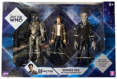 Doctor Who Series 6 Figure Set 11th Dr w Cowboy Hat~Silent~Corroded Cyberman NEW
