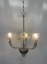 lampadario in vetro di Murano attribuito a Seguso v.a. 1950