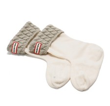 Hunter Boy's Girl's Unisex Kids 11-13Stitch Cable Knitted Cuff Boot Socks Size M