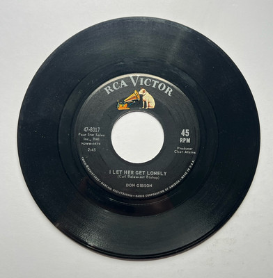 I Can Mend Your Broken Heart / I Let Her Get Lonely Don Gibson 45 RPM Vinyl
