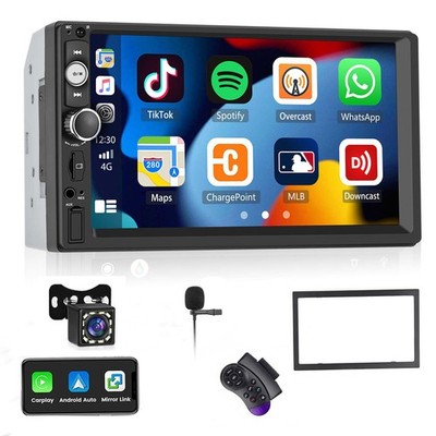 Double Din A-pple CarPlay Car Stereo with Carplay Android Auto,Bluetooth,7'' H...