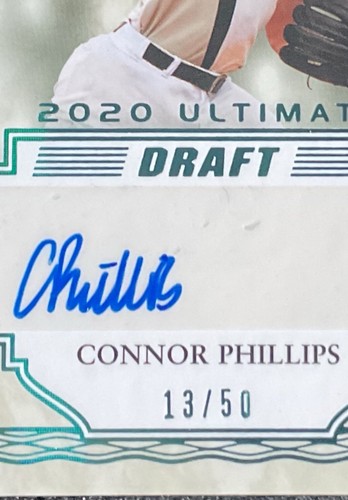 Leaf Ultimate Draft XRC 2020 novato zafiro automático/50 Connor Phillips #BA-CP1 - Imagen 5 de 6