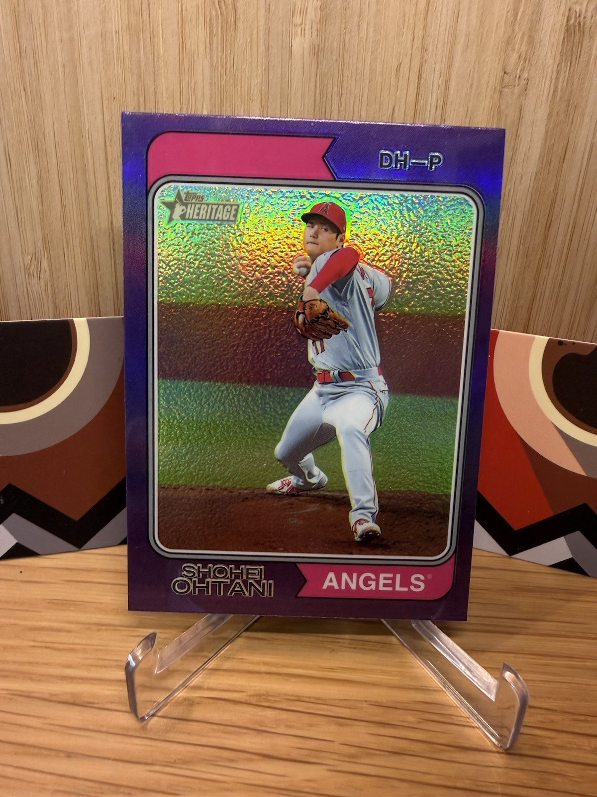 2023 Topps Heritage - Shohei Ohtani #20 Chrome Purple Refractor