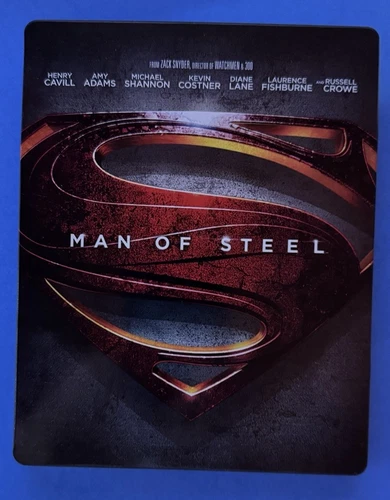 MAN OF STEEL BLU RAY STEELBOOK (3 Disc Set) Includes 3d Blu-ray.