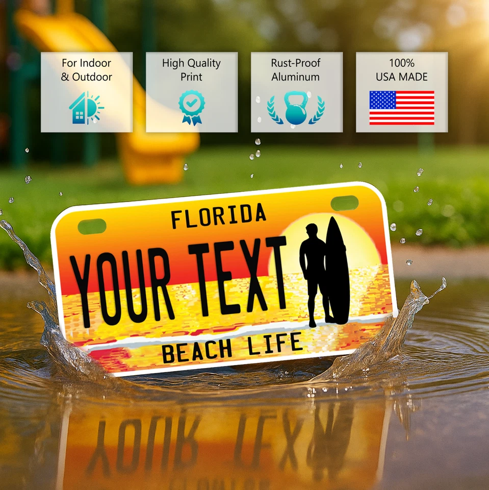 Mini placas de estado personalizadas | Los 50 estados | 4x2 - 6x3 | placas de identificación para bicicleta Foto 2 de 2