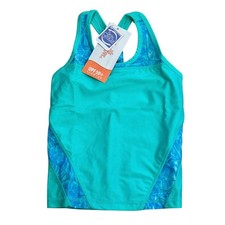 NEW UV Skinz Girl's Racerback Swim Tank / Seafoam Shells - Size 4T