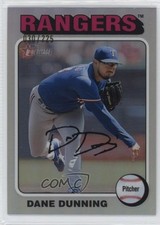 2024 Topps Heritage High Number Chrome Silver Border /225 Dane Dunning #401 09br