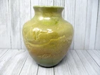 New ListingRed Wing Art Pottery Lion Vase 7.5” Drip Glaze Early Blue Stamp Vintage RW