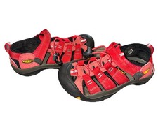 KEEN Sandals Waterproof Red Hiking Water Sports Adj Closure Sz Youth 1 EUC