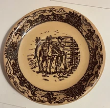 Tepco Western Traveler Cowboy Horse  6” Plate USA