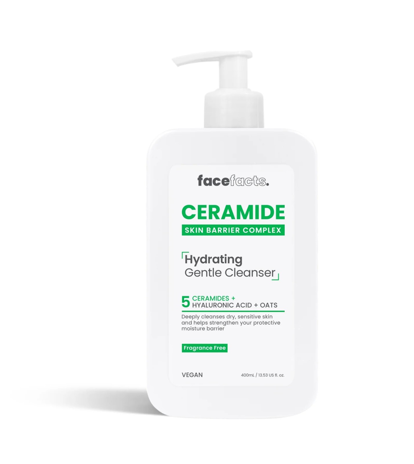 Face Facts Ceramide Hydrating Gentle Cleanser Dry & Sensitive Skin 400ml