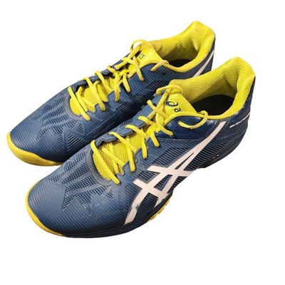 Asics Gel-Solution Speed 3 Shoes Mens Size 12 Blue Yellow Court Tennis E600N