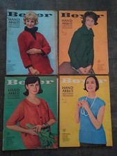 Beyer- Mode 4 x Zeitschrift mit Schnittmusterbogen 1961 Vintage
