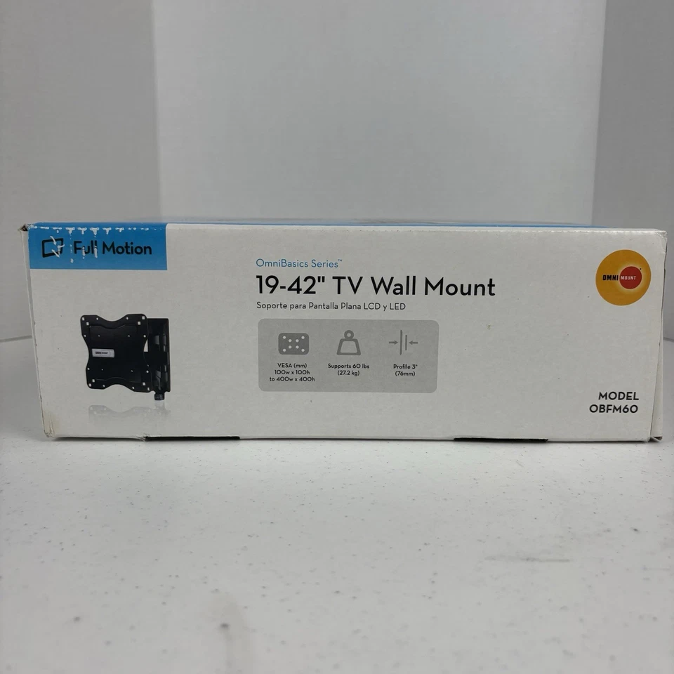 OmniMount OBFM60 Full Motion TV montaje en pared para pantallas LED LCD 19-42 pulgadas Foto 4 de 4