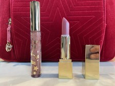 NWT Estee Lauder Limited Edition Lipstick Gloss Set Gold Case Full Size