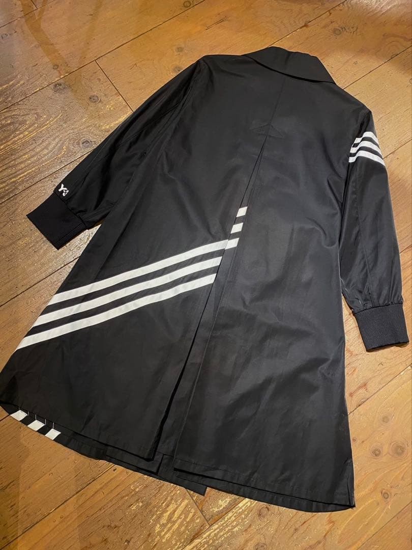 Y3 Yohji Yamamoto Adidas Stripe Coat Black Rare 2603TK image 3