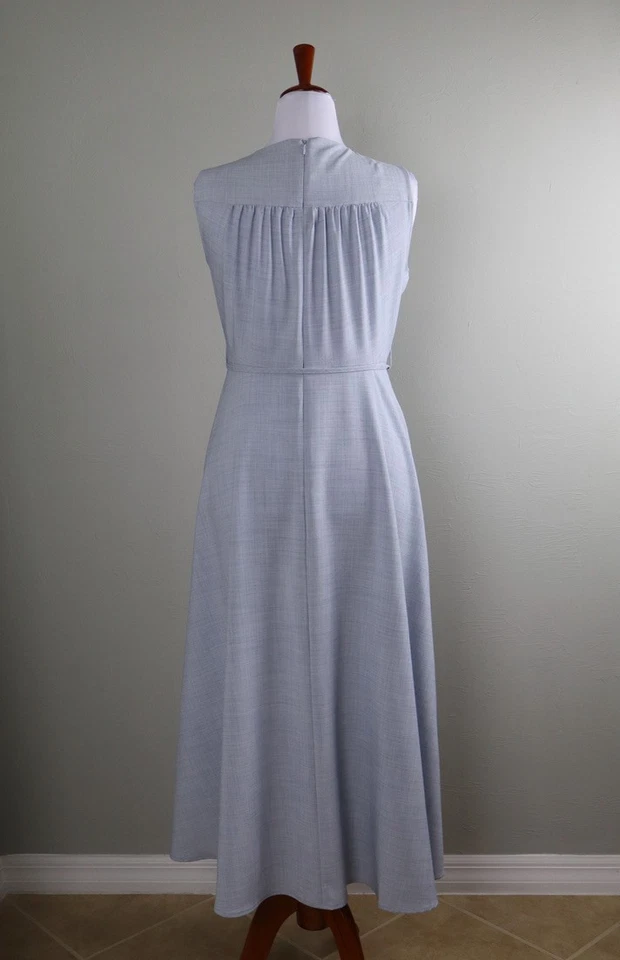 Maxi Vestido Línea A Sin Mangas Calvin Klein NUEVO $149 Sobreplice Imitación Envoltura Talla 14 Foto 4 de 4