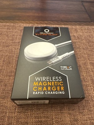 CELLTRONIX TITANIUM WIRELESS MAGNETIC CHARGER- Type C New Incredibly Fast Charge