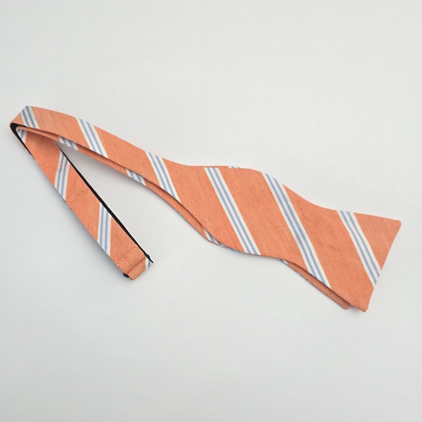 Tommy Hilfiger Adjustable Self-Tie Bow Tie Orange Stripe