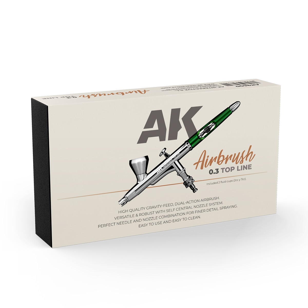 AK Interactive AK9600 Airbrush 0.3mm Dual Action Gravity Feed – Top Line