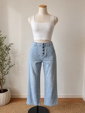 Jessica Simpson Wide Leg Button Up Denim Jeans Size 12