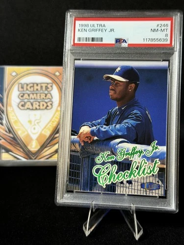 1998 ULTRA #246 KEN GRIFFEY JR. PSA 8 NM-MT CHECKLIST HOF